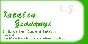 katalin zsadanyi business card